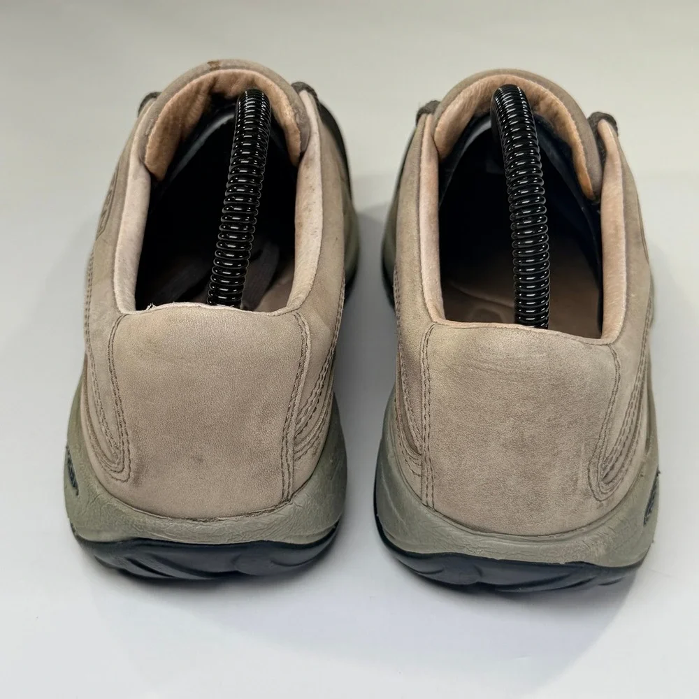Keen Toyah Shoe Womens 9 Grey Brown Leather Walking Hiking Comfort Trail Outdoor